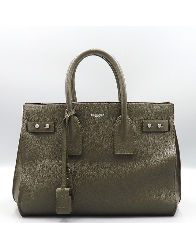 생 로랑 [중고명품] [중고]고이비토 생로랑 YSL(입생로랑) 464960 카키 레더 SAC DE JOUR 삭 드쥬르 서플 스몰 토트백 + 숄더스트랩 2WAY K4136YSL 착용컷