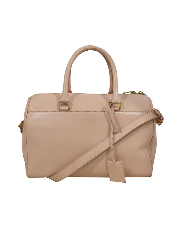 생 로랑 [중고명품] [중고]고이비토 생로랑 YSL(입생로랑) 322049 인디 핑크 카프 레더 DUFFLE 더플 6 (M사이즈) 토트백 + 숄더스트랩 K1646YSL 착용컷