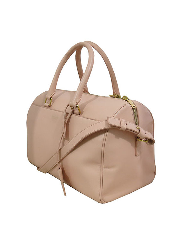 생 로랑 [중고명품] [중고]고이비토 생로랑 YSL(입생로랑) 322049 인디 핑크 카프 레더 DUFFLE 더플 6 (M사이즈) 토트백 + 숄더스트랩 K1646YSL 착용컷