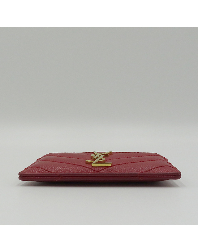 생 로랑 [중고명품] [중고]고이비토 생로랑 YSL(입생로랑) 423291 레드 컬러 마틀라세 금장 카드지갑 겸 명함지갑 K3031YSL 착용컷