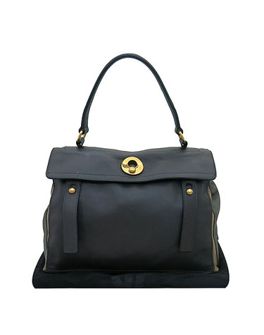 [중고]고이비토 생로랑 YSL(입생로랑) 229680 챠콜 그레이 레더 뮤즈2(MUSE TWO) M사이즈 토트백 K1169YSL