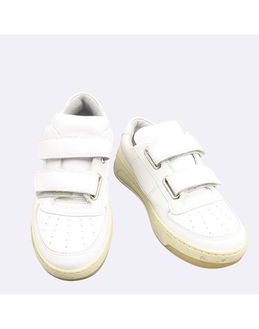 [중고]스미스마켓 아크네 AD0256 화이트 레더 STEFFEY(스테피) 벨크로 스트랩 스니커즈 - 230MM K0233ACN