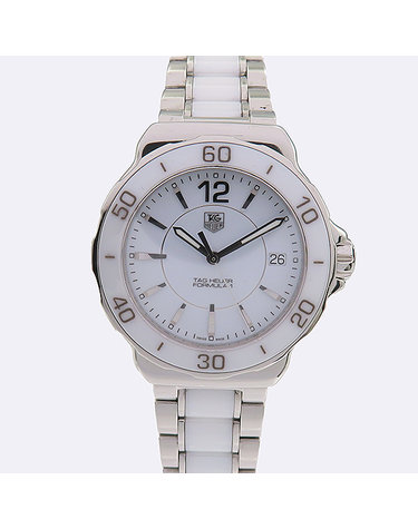 [중고]고이비토 태그호이어 WAH1211 포뮬러 1 화이트 세라믹 37MM 쿼츠 여성용 시계 K1829THI