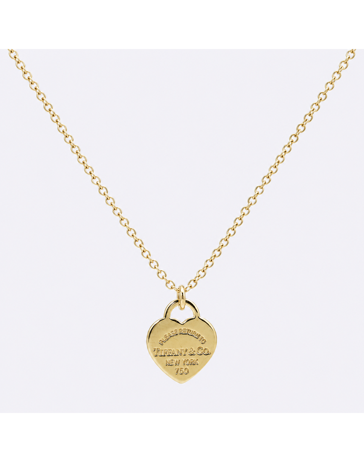 TIFFANY 티파니 [중고] [티파니앤코] [중고명품] [중고]고이비토 티파니 18K <b>옐로우</b> 골드 미니 하트 태그 펜던트 <b>리턴</b> 투 티파니™ 목걸이 K4248TI CS94XX01507