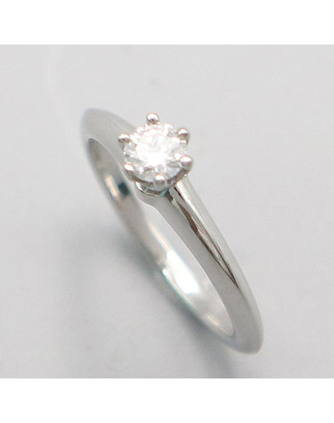 [중고]고이비토 티파니 36322861 PT950(플래티늄) 0.21ct MEDIUM BLUE BEILLIANT(브릴리언트컷) 다이아몬드(D컬러 VVS2) 라운드 웨딩 링 반지 -9호 K1723TI