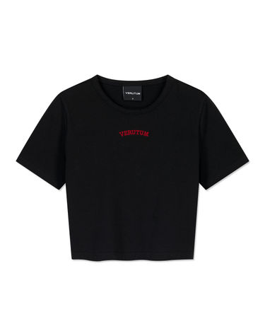 RTW-TS231W : Ivy League Slim Crop T-ShirtsㅣWomensㅣBlack