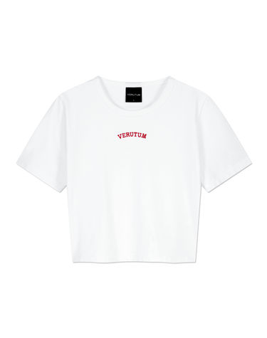 RTW-TS231W : Ivy League Slim Crop T-ShirtsㅣWomensㅣWhite