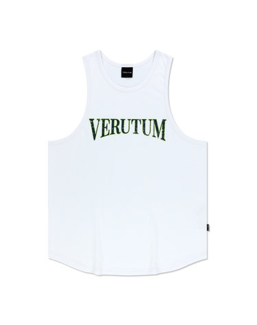 RTW-SL224 : Serif Arch Logo SleevelessㅣMensㅣWhite
