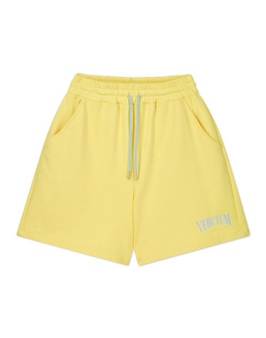 RTW-PT233W : Serif Arch Logo Sweat Shorts│WomensㅣLight Yellow