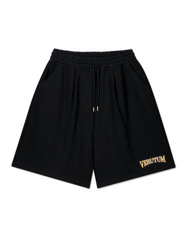 RTW-PT232 : Serif Arch Logo Sweat Shorts│MensㅣBlack