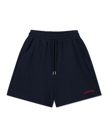 RTW-PT218W : Ivy League Logo Sweat Shorts│WomensㅣNavy