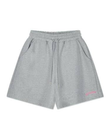 RTW-PT218W : Ivy League Logo Sweat Shorts│WomensㅣMelange Grey