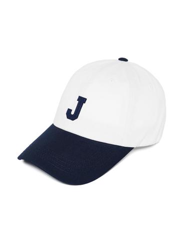 HW-BC224 : J Initial Two Tone CapㅣWhite Navy