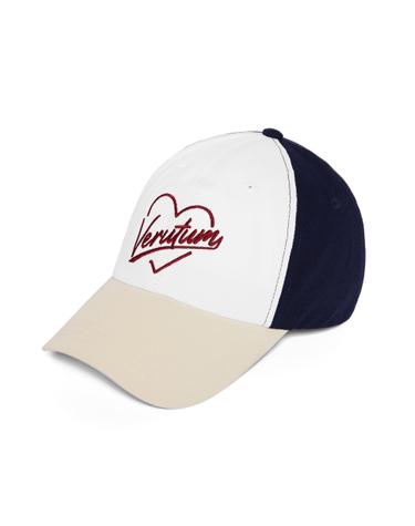 HW-BC220B : Heart Logo Color Block Bio Washing CapㅣCream Red