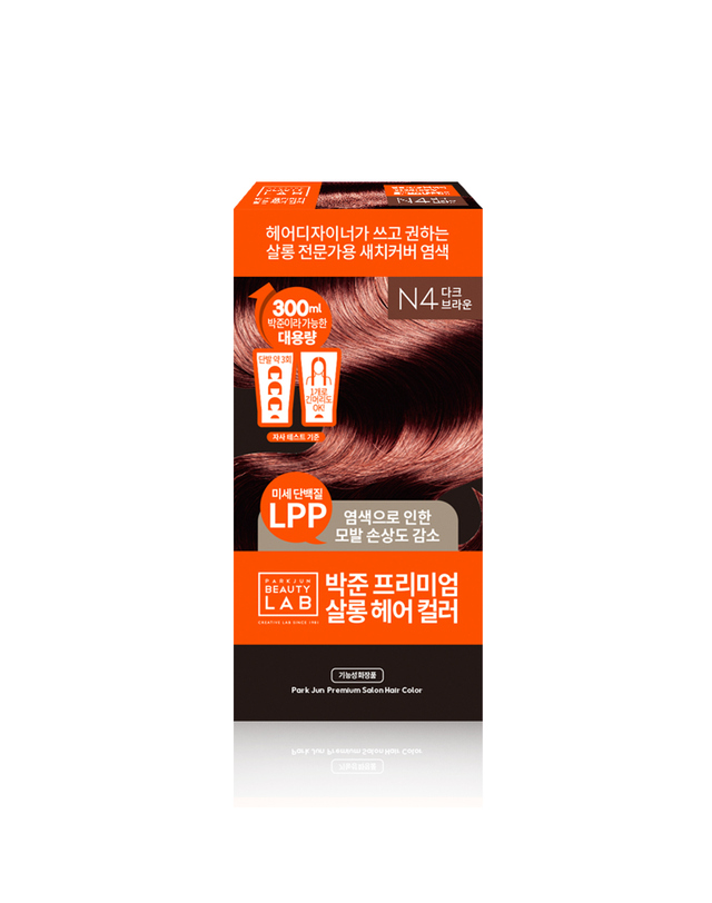 박준 프로페셔널 헤어 살롱 대용량 새치커버 컬러 염색약 150ml 1개 다크 브라운 착용컷