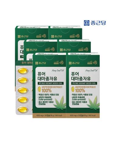 종근당 퓨어 대마종자유 30캡슐 6박스