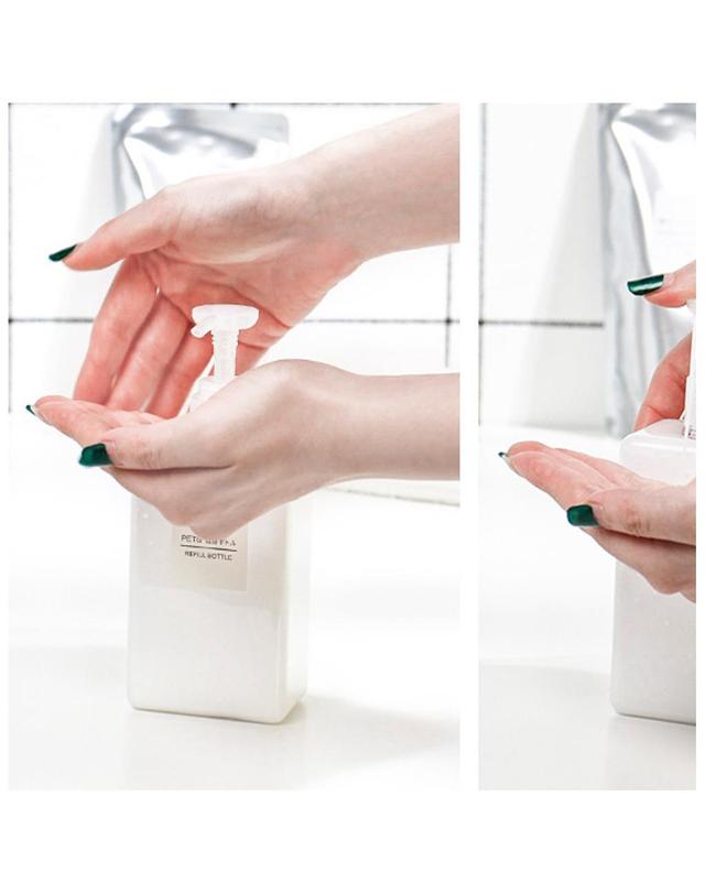시나몬샵 욕실 샴푸 디스펜서 ( 공병 리필용기 ) 250 ML 착용컷