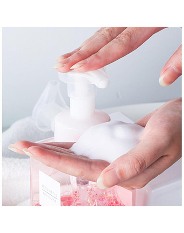 시나몬샵 욕실 물비누 디스펜서 ( 버블 거품 용기 공병 ) 450ML 착용컷