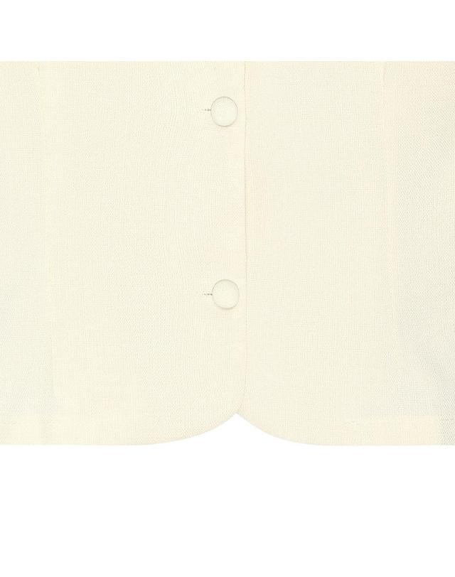 이사베이 V넥 노카라 반팔 자켓(VIJAE2146) 착용컷