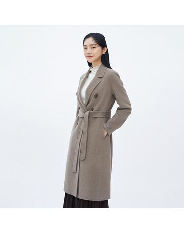 울 혼방 더블 핸드메이드 롱코트  (BJHRX7644)