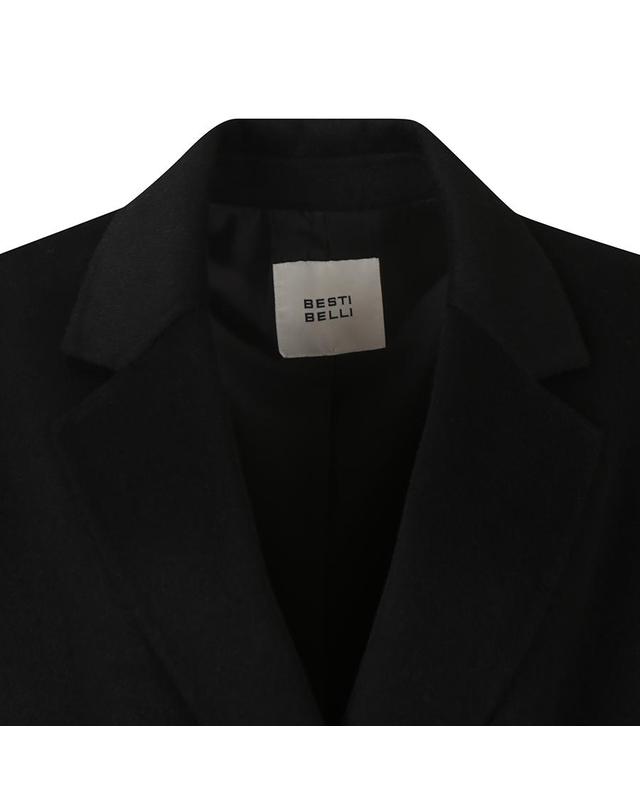 베스띠벨리 울혼방 더블 브레스트 롱코트 (BJHRX9650) 착용컷