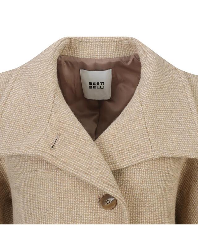 베스띠벨리 WOOL 100 발마칸 하프코트 (BJHAX2670) 착용컷