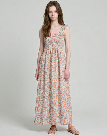 [26 신상] 플라워 스모킹 롱 원피스 (TMOAF2574)