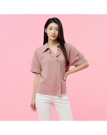 플랩 카라 오버핏 블라우스 (SGBAG0490)