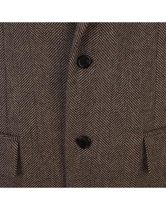 지이크 [STEIN GARTEN] W100 헤링본 싱글 캐주얼 자켓 브라운프린트 (PHEAX4923) 착용컷