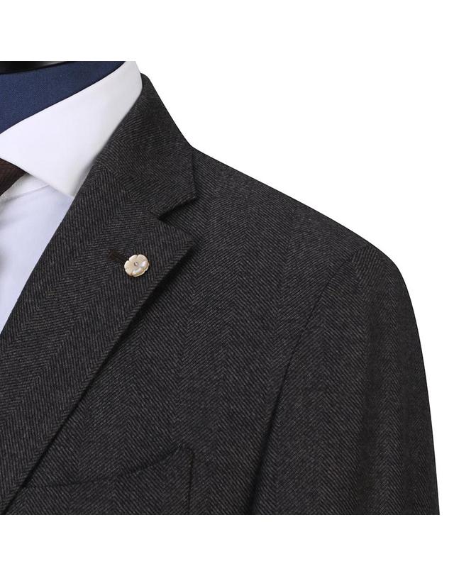 지이크 MARZOTTO W100 헤링본 클래식핏 수트 자켓 (PJJAX2028) 착용컷