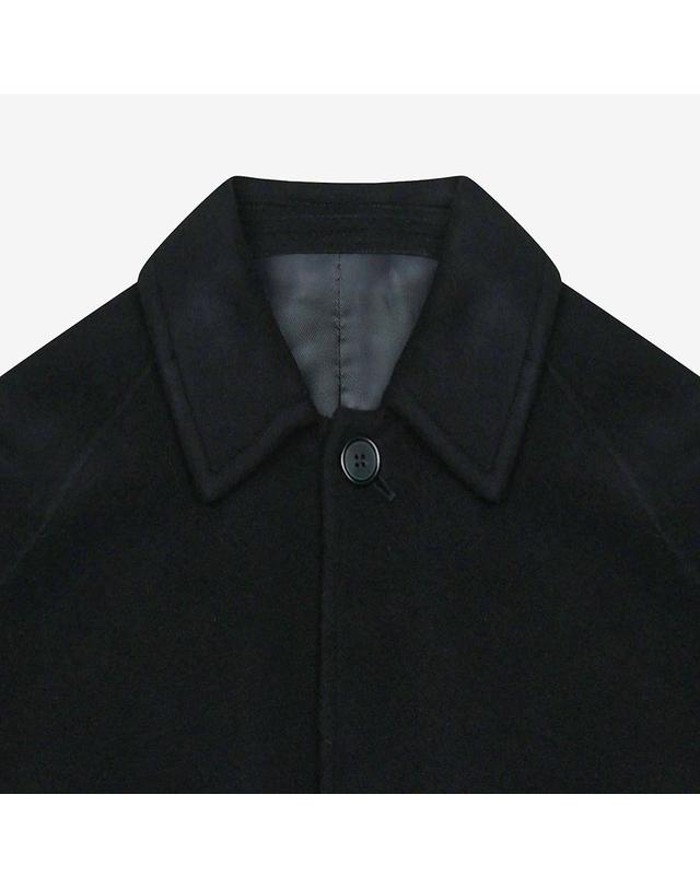 지이크 울 핸드메이드 발마칸 코트 블랙 (PJHAX7010) 착용컷