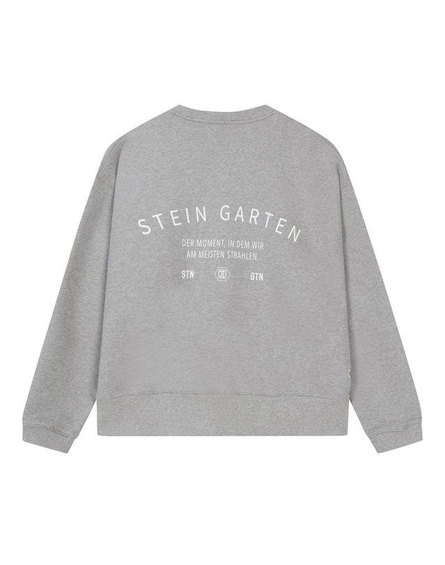 지이크 [STEIN GARTEN] 백 레터링 오버핏 스웻 셔츠 (PJIBH8914) 착용컷