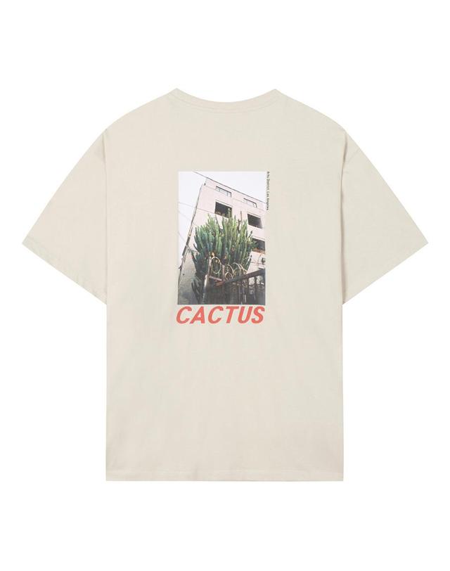 파렌하이트 X JDZ 백 CACTUS 프린팅 반팔 티셔츠 (FIIBD3121) 착용컷