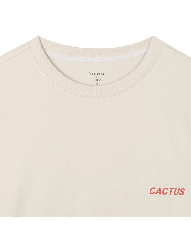 파렌하이트 X JDZ 백 CACTUS 프린팅 반팔 티셔츠 (FIIBD3121) 착용컷