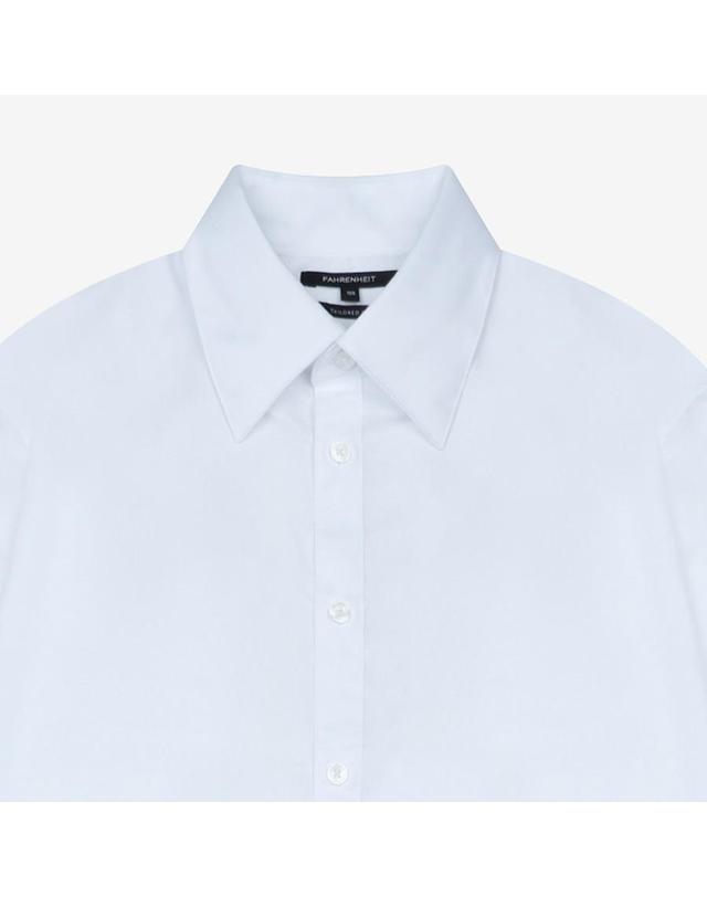 파렌하이트 테일러드핏 화이트 드레스 셔츠 (FLBAH5303) 착용컷
