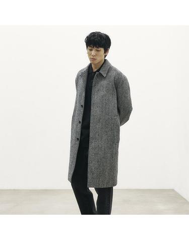 헤링본 발마칸 코트 (FJLAX7337)