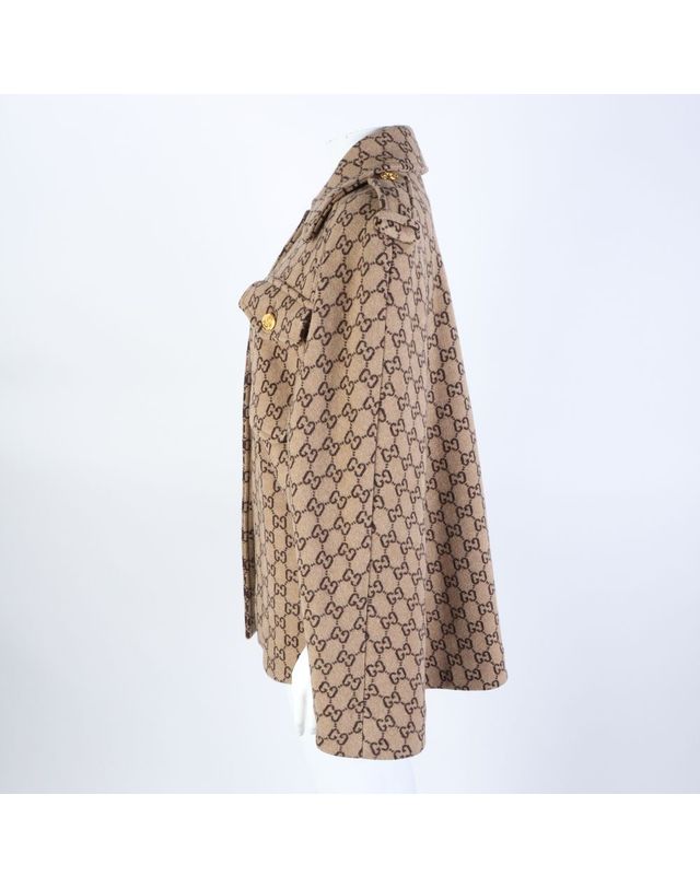 구찌 [중고명품] [구구스]중고명품 구찌 케이프 코트 44-55 (NO 10079218) 멀티컬러 착용컷