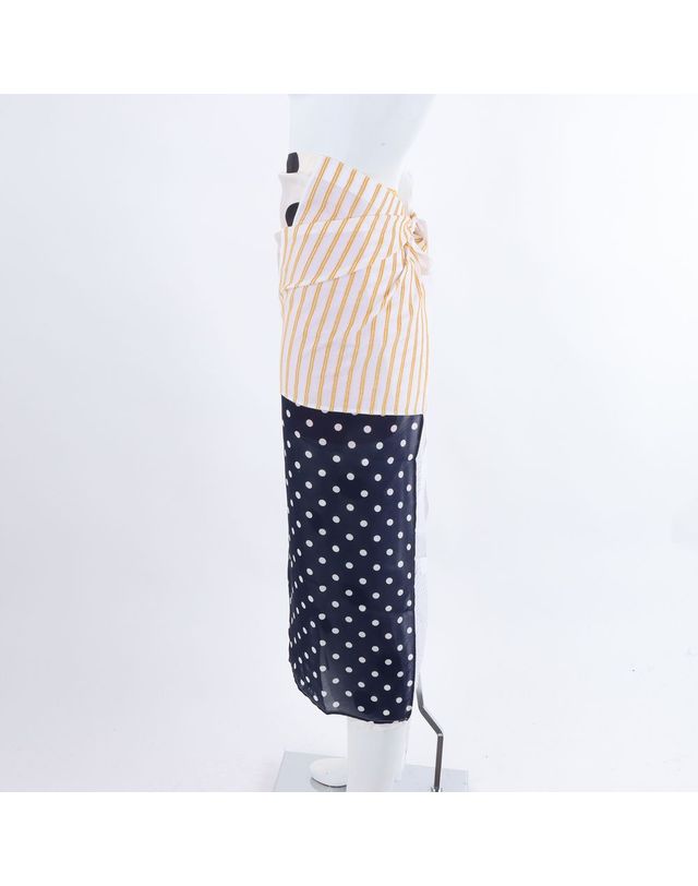 메종 마르지엘라 [중고명품] [구구스]중고명품 메종 마르지엘라 MM6 랩 스커트 66-77 (NO 10576894) 멀티컬러 착용컷