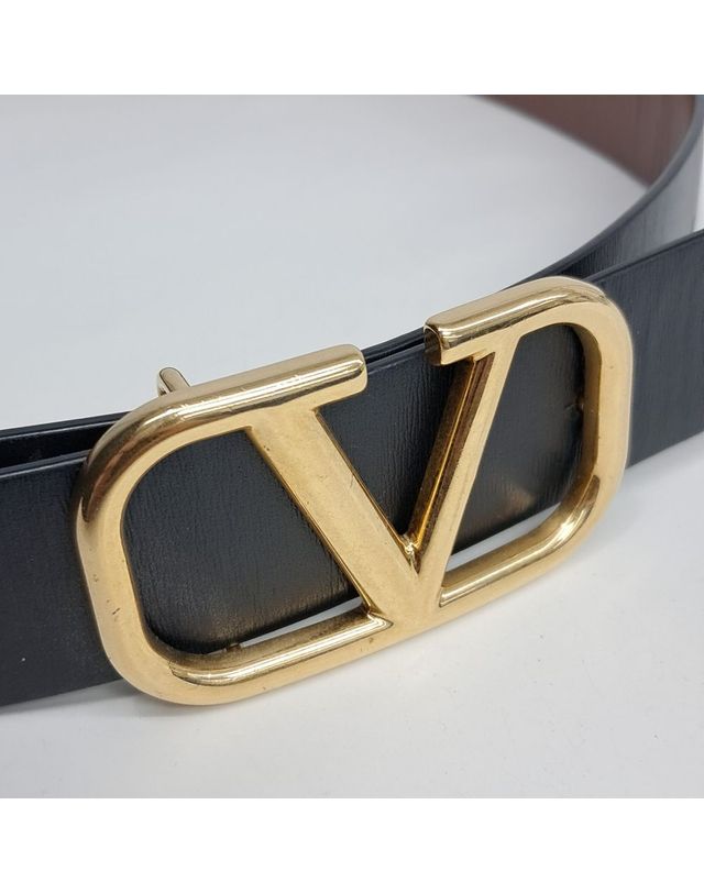 발렌티노 [중고명품] [구구스]중고명품 발렌티노 V링 리버서블 벨트 (NO 10510607) 멀티컬러 착용컷