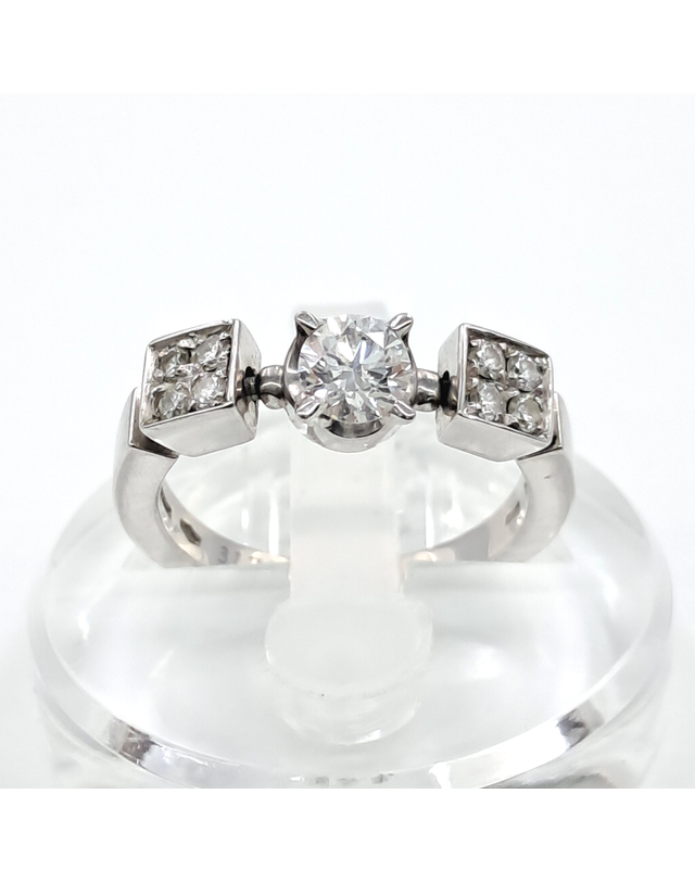 불가리 [중고명품] [구구스]중고명품 불가리 0.35ct 다이아 루체아 반지 9 (NO 10407437) 멀티컬러 착용컷