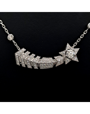 [구구스]중고명품 샤넬 0.42ct 다이아 코메트 쉐브론 목걸이 (NO 3157204)