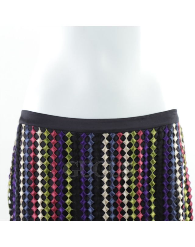 에트로 [중고명품] [구구스]중고명품 에뜨로 멀티컬러 아플리케 스커트 55-66 (NO 5806483) 착용컷