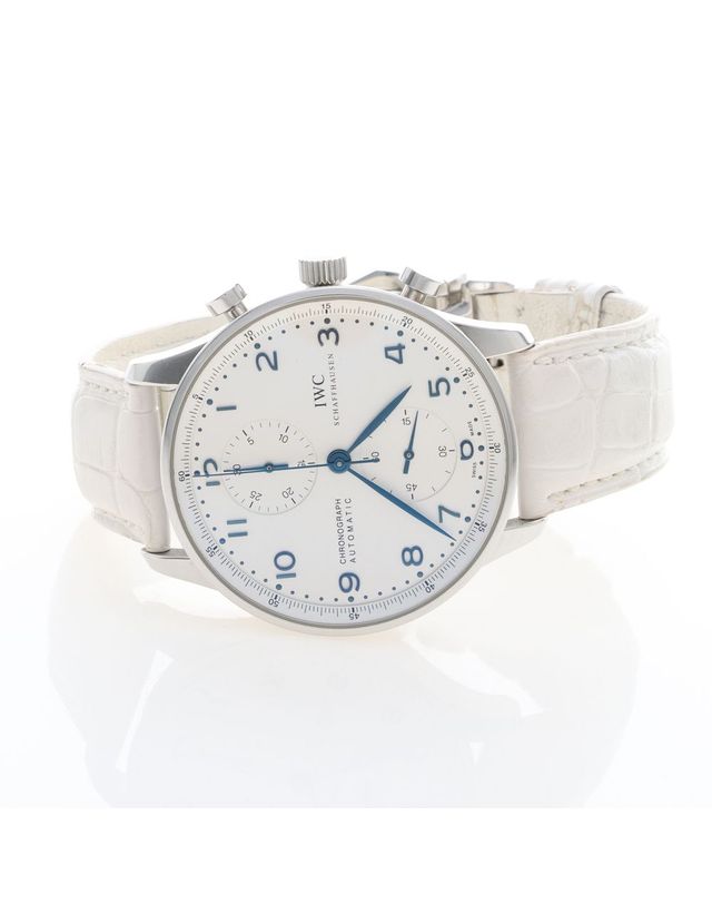 아이더블유씨 [중고명품] [구구스]중고명품 IWC 포르투기저 크로노 스틸 시계 (IW371446) (NO 10571069) 멀티컬러 착용컷