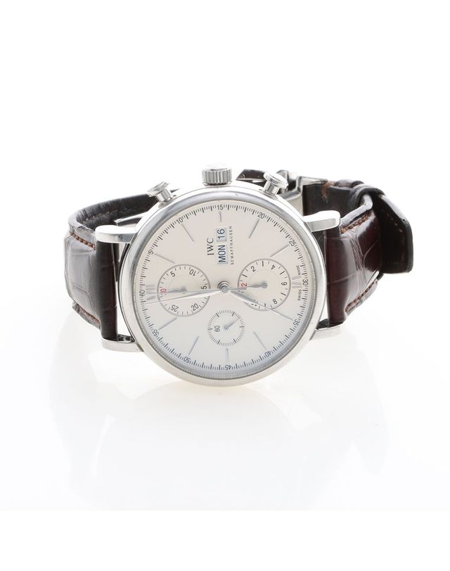 아이더블유씨 [중고명품] [구구스]중고명품 IWC 포르투피노 크로노 스틸 시계 (IW391009) (NO 10577512) 멀티컬러 착용컷