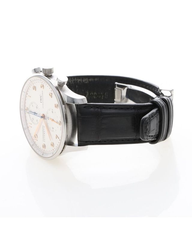 아이더블유씨 [중고명품] [구구스]중고명품 IWC 포르투기저 크로노 스틸 시계 (IW371445) (NO 10583510) 멀티컬러 착용컷