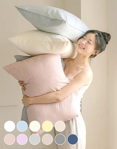 먼지없는 무소음 뉴데이즈 2겹베개커버 40x60/50x70 11컬러