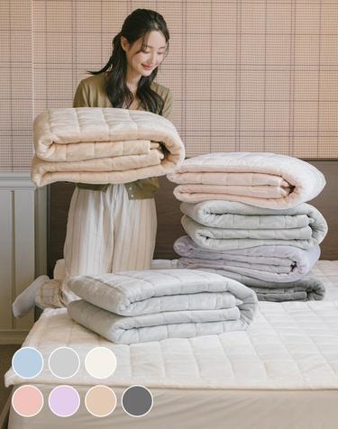 아망떼 5cm 커진 소울메이트 플란넬 극세사 고정밴드 침대패드SS/Q/K 9color