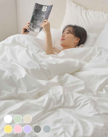 아망떼 수퍼코튼 60수 고밀도 순면 홑겹/누빔이불커버 SS/Q/K 8color