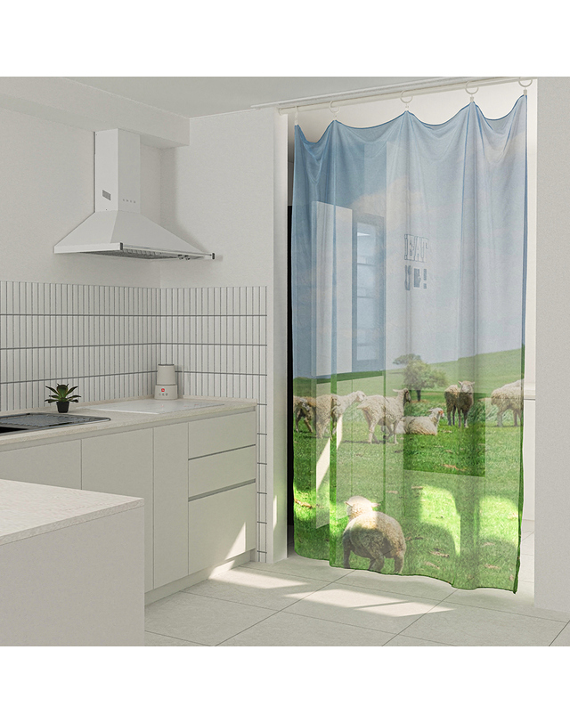 아망떼 아망떼 팔로우미 쉬폰 가림막커튼 가리개커튼 140x230 착용컷
