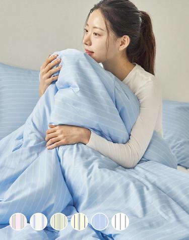 뉴데이즈 스트라이프 먼지없는 무소음 차렵이불 SS/Q/K 6color